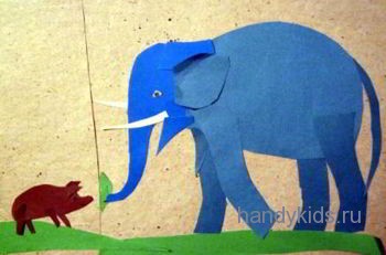 Иллюстрация к сказке про маленькую свинку и слона