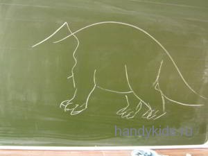 Как нарисовать  трицератопса