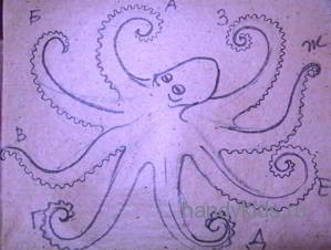Как нарисовать осьминога