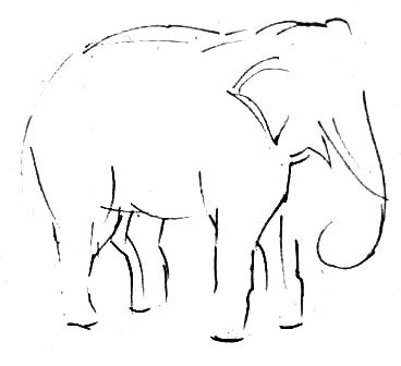Урок рисования слона