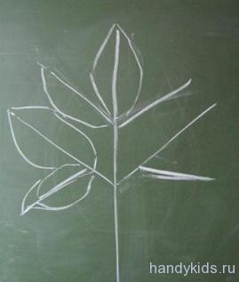  Рисуем сложный лист растения