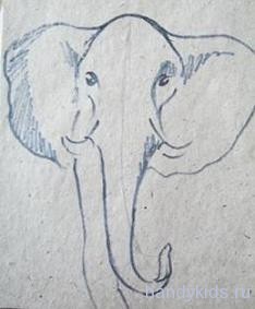 Изображаем голову слона