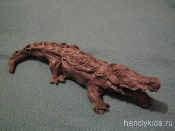  Лепка из пластилина-крокодил