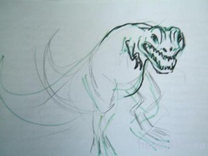  Как нарисовать динозавра по воображению