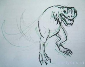    Рисуем тиранозавра