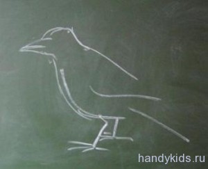  Как рисовать ворону