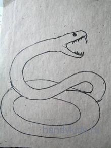   Как нарисовать змею
