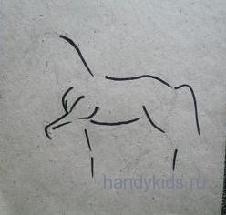   Рисуем гарцующую лошадь