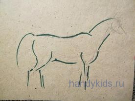   Рисование коня