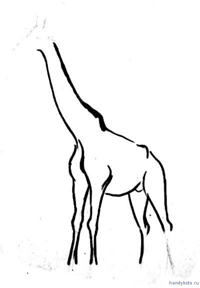 Этапы рисования жирафа