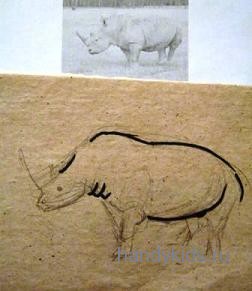  Рисуем носорога поэтапно