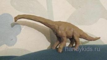   Брахиозавр из пластилина