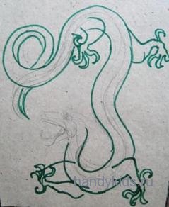 Рисуем китайского дракона