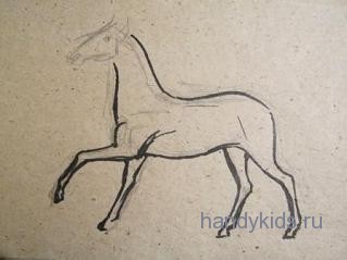  Рисуем лошадь поэтапно