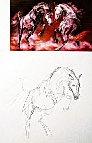 Рисуем лошадь