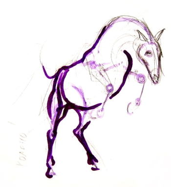 Урок рисования лошади