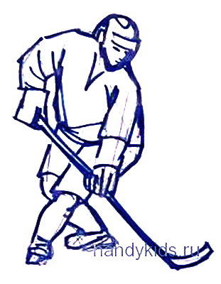 Хоккеист рисунок 19