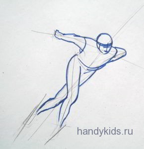Рисунки на тему спорт карандашом поэтапно. Зимние виды спорта — как нарисовать биатлониста