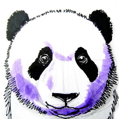 Голова(морда)панды рисунок