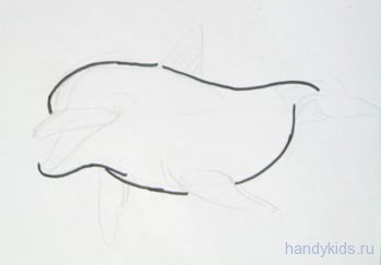 Урок рисования дельфина