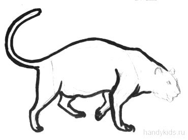 Поэтапный рисунок пантеры