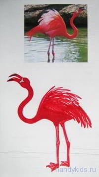 Рисунок фламинго