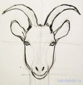 Голова козы рисунок