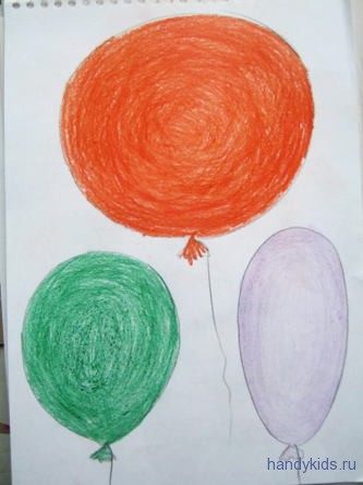  Раскраска Воздушные шарики