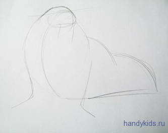  Урок рисования  моржа