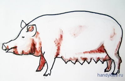 Рисунок Свинья