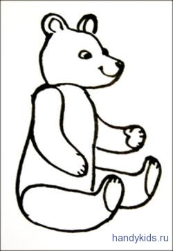 Раскраска  Плюшевый медведь