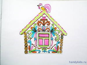 пряничный домик -рисунок