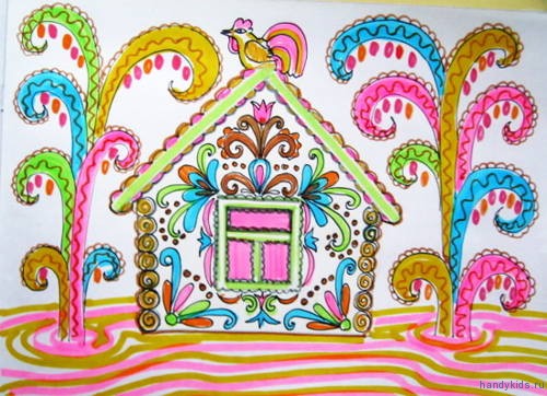 Раскраска Пряничный домик