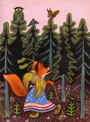 Лиса по лесу ходила -иллюстрация Ю.Вснецова