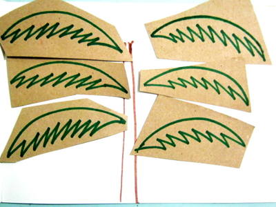 Работа с шаблоном пальмовый лист