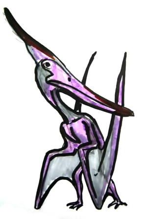 Рисунок птеранодон со сложенными крыльями