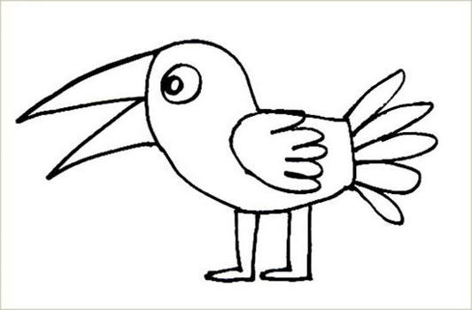 Раскраска сказочная птица-1
