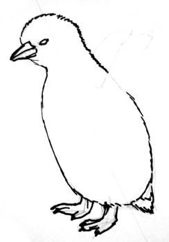 Рисуем пингвинёнка реалистически